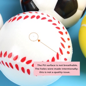 ลูกบอลโฟม PU ขนาด 6.3 ซม. รูปทรงฟุตบอล/บาสเก็ตบอล/เบสบอล/เทนนิส บอลเด้งดึ๋ง ขายส่ง - Product Image 4