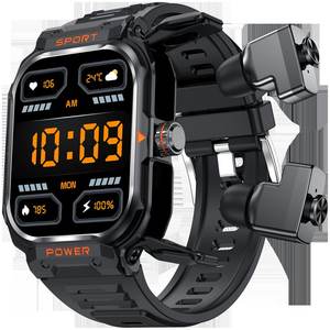 Smartwatch con Auricolari, Supporto Ricarica Wireless, Tracciamento GPS, Monitoraggio Salute, Schermo <span class=keywords><strong>da</strong></span> 2,01 Pollici, Braccialetto Intelligente, Cuffie Wireless - Product Image 4