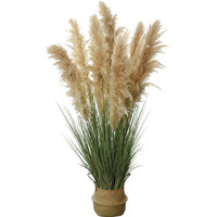 Tanaman Rumput Pampas Kering Alami, Tanaman Pot Hijau Buatan Manyang, Bunga Dasar untuk Dekorasi Dalam Ruangan, Homestay, dan Etalase Toko