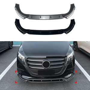 Amp-Z Front Bumper Lip Splitter Carbon Fiber Texture Matte Finish For Mercedes-Benz V-Class Vito W447 2024 Model Tuning Style - Product Image 1
