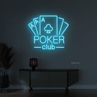 Enseigne LED personnalisée pour entreprise, enseigne néon personnalisée pour casino, bar, lounge, salle de poker, décoration pour fumoir, bar, pub, décoration murale