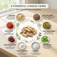 Capsules de traitement de l'érosion cervicale de qualité médicale – Complexe puissant à 8 herbes pour la réparation vaginale à base de plantes, resserrement, sans hormones