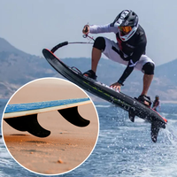 Hotsell Surfboard Paddleboard Soft Fin Blue Splitter SUP Tail Rudder Racing TPU Surf Soft Fin