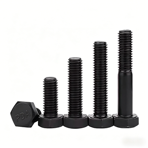 Vis à tête hexagonale haute résistance <span class=keywords><strong>DIN933</strong></span>, filetage complet, écrous hexagonaux galvanisés noirs M36 M48, classe photovoltaïque 12.9 <span class=keywords><strong>ISO4017</strong></span> - Product Image 1