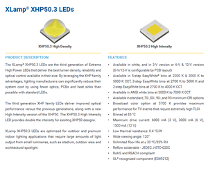 Meilleures ventes CREEs XHP50D-00-0000-0D00J40E1 XLamps XHP50D Blanc froid 6500K Puce LED haute puissance Ra90 140lm/W 50000h - Product Image 2