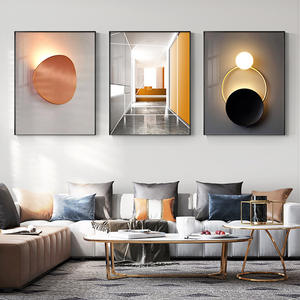 Vente en gros d'affiches murales modernes géométriques abstraites en <span class=keywords><strong>noir</strong></span> <span class=keywords><strong>et</strong></span> <span class=keywords><strong>blanc</strong></span> peintures en porcelaine de cristal de luxe pour le salon <span class=keywords><strong>et</strong></span> la décoration intérieure - Product Image 5