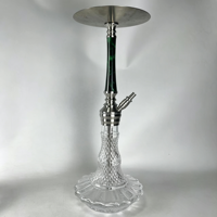 Kedatangan Baru 2025 Hookah Shisha Arab Mewah dari Baja Tahan Karat dengan Desain Cermin, Set Hookah Shisha Mewah dari Baja Tahan Karat 304
