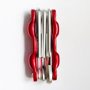 Jeu de clés hexagonales pliantes OEM 3 pièces, outil de démontage de manivelle à trou carré, extracteur de code, outil multifonction <span class=keywords><strong>pour</strong></span> réparation de roues de vélo - Product Image 5