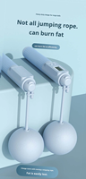 Corde à sauter numérique intelligente sans fil de 3 m de long, lestée avec une grande boule, en ABS et PVC, de haute qualité, durable, pour le fitness à domicile