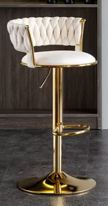 <span class=keywords><strong>Tabouret</strong></span> de bar pivotant en <span class=keywords><strong>velours</strong></span> <span class=keywords><strong>vert</strong></span> de luxe moderne, réglable en hauteur, avec pieds dorés, idéal pour la cuisine - Vente chaude directe usine - Product Image 5
