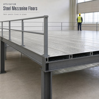 Plateforme en acier à forte charge sans béton, plaque de plancher robuste pour projets d'entrepôts en structure métallique