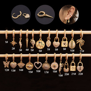 Boucle d'oreille hélice moyenne et basse en acier, <span class=keywords><strong>petit</strong></span> papillon, boucle d'oreille <span class=keywords><strong>tragus</strong></span> pour femmes, acrylique, acier chirurgical inoxydable, piercing à vis - Product Image 1