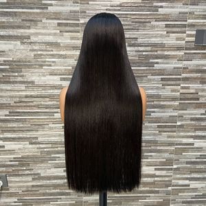 Parrucca Liscia con Frontale in Pizzo 5x5, <span class=keywords><strong>Capelli</strong></span> Umani Vietnamiti Grezzi 8-30 Pollici, Colore Naturale, Pronta per la Spedizione - Product Image 1
