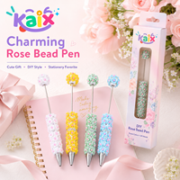 Stylos Gel KAIX en Forme de Fleur de Rose en Argile avec Strass, Premium, Vente en Gros, Encre Gel 0,5 mm, Stylos Perlables, Direct Usine