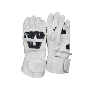 Guantes de invierno para hombre, blancos, de medio dedo, de cuero, cortavientos, de silicona, transpirables, impermeables, con pantalla táctil, para deportes de vela - Product Image 1