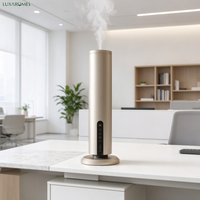 Diffuseur d'air sans fil LUXAROMES A326 avec machine à huile parfumée 120 ml en aluminium, contrôle tactile par application, pour utilisation sur comptoir de boutique
