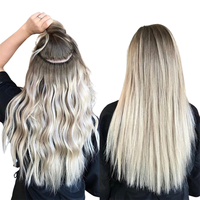 Extensions de cheveux humains vierges Remy 100% naturels, qualité supérieure, double épaisseur, non traités, ondulés, cuticules intactes, cheveux plats