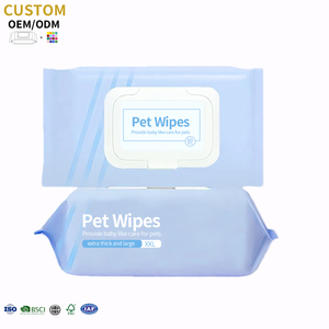 Lingettes portables <span class=keywords><strong>pour</strong></span> animaux de compagnie, texture douce, serviettes jetables, fournitures de nettoyage universelles <span class=keywords><strong>pour</strong></span> essuyer la surface du corps des chiots et des chatons - Product Image 1