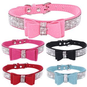 <span class=keywords><strong>Collar</strong></span> de lujo de liberación rápida para perros y gatos, microfibra suave, diamantes de imitación brillantes, flor, lavado a mano, solo mascotas no desmontables - Product Image 1