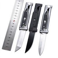 Couteau de poche EDC à ouverture coulissante, lame D2, aluminium, couteau tactique d'extérieur pour le camping, la chasse, EDC