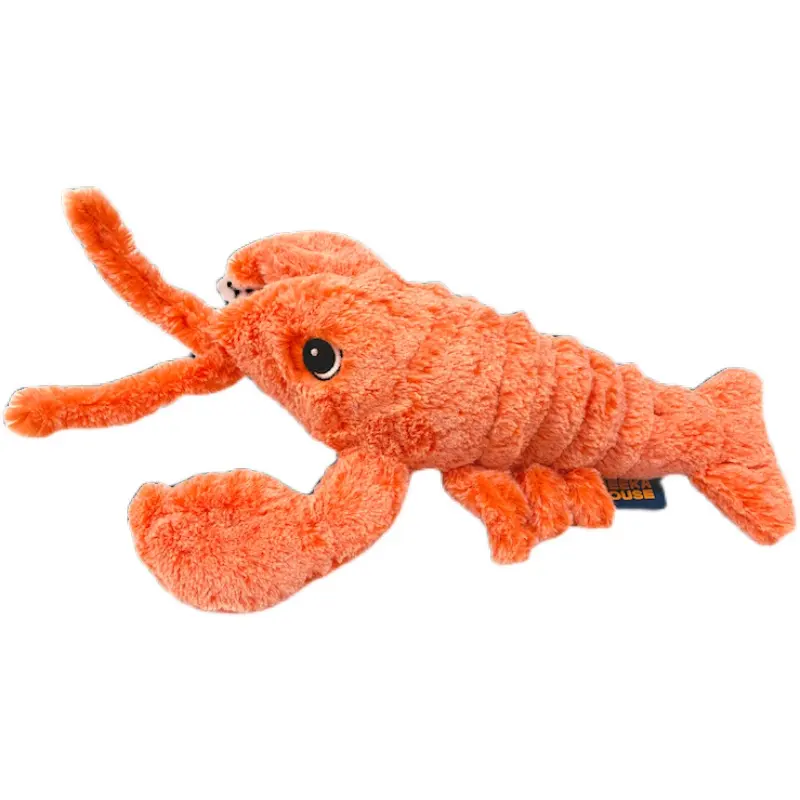 Mainan Kunyah Hewan Peliharaan Udang Bergerak Elektronik Isi Ulang Daya USB Kucing Mainan Lobster Lembut Bergerak Elektrik Lucu untuk Kucing Mainan Interaktif Hewan Peliharaan