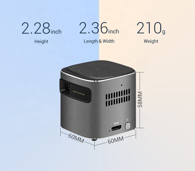 2026 YDH-D048C Mini Phone Cube Projector Rechargeable Built in Battery Android DLP Smart 5G WiFi Outdoor Camping Projector