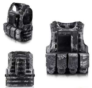 سترة تكتيكية متعددة الوظائف، بدلة تمويه من النايلون وسترة برمائية سريعة الفك ومقاومة للثقب - Product Image 4