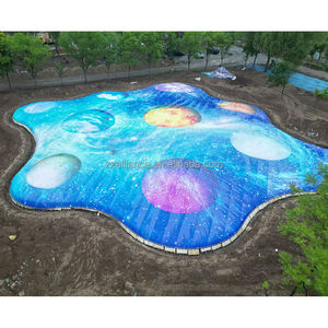 Trampolino Gigante da Esterno con 10 Palline, Grande Nuvola Rimbalzante, Cuscino per Salti per Bambini all'Aperto - Product Image 4