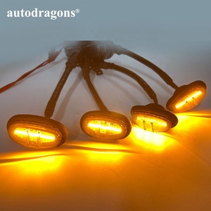 4 lampes LED de calandre avant de voiture avec boîtier fumé ambre pour Ranger Raptor 2020, lampes de calandre externes - Product Image 1