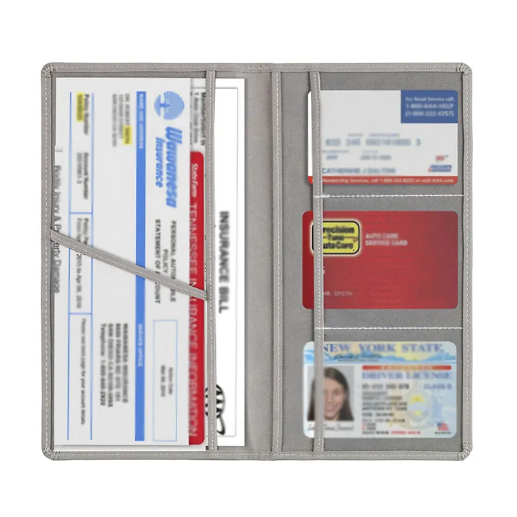 Индивидуальная папка из искусственной кожи для автомобильных документов, держатель для водительского удостоверения