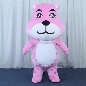 Disfraz de Mascota de Pantera Negra y Rosa Ágil Personalizable para Adultos, Disfraz de Pantera Inflable de 2 m para Eventos de Alquiler - Product Image 1