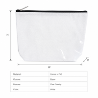 Sacs cosmétiques en PVC et toile de coton robustes, vente en gros d'usine, avec logo personnalisé