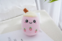 Mini jouet en peluche en forme de tasse de thé au lait/café, jouet en peluche Boba Tea aux fruits, porte-clés personnalisé, adorable porte-clés en peluche, breloques pour sac