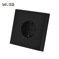 Enchufe de Pared WESA 16A, 1 Tomacorriente, Estándar Europeo Schuko, Diseño Moderno y Lujoso