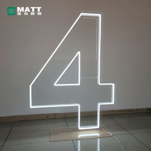 Números LED Personalizados de 1, 2, 3 y 4 Pies, Letrero de Acrílico con Luz de Neón para Decoración de Baby Shower, Cumpleaños, Bodas y Eventos - Product Image 5
