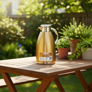 Thermos IlnonA 2,3 L en acier inoxydable doré, bouteille isotherme pour les voyages, utilisation domestique - Product Image 2