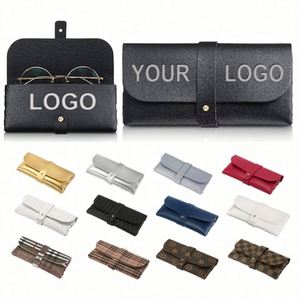 Wholesale Custom Glasses <b>case</b> Custom logo Luxury PU Leather <b>Sunglasses</b> Pouch Portable Dust-proof <b>Sunglasses</b> Storage <b>case</b> - Product Image 1