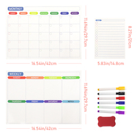 Tableau blanc magnétique effaçable à sec, planificateur hebdomadaire et mensuel, aimant de réfrigérateur, design pliable écologique, vente chaude