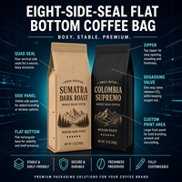 Sachets d'emballage café personnalisés imprimés mats refermables en Mylar de qualité alimentaire 3,5g pour grains, thé et snacks