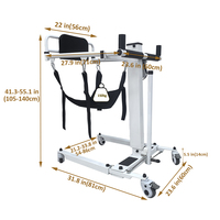 Équipement de transfert médical électrique pliable QINGXIAO, capacité de 150 kg, design minimaliste, fauteuil roulant de transfert pour personnes handicapées