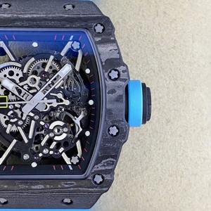 Montre de luxe pour homme en fibre de carbone, sportive, à mouvement mécanique intégré, lumineuse, étanche, pour affaires - Product Image 2