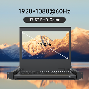 <span class=keywords><strong>KVM</strong></span> Montabile su Rack con Monitor LCD da 17.3", Switch <span class=keywords><strong>KVM</strong></span> HDMI LCD a 16 Porte 1920x1080@60Hz per Rack 1U 19", Supporta Menu OSD/Tasti Rapidi - Product Image 4