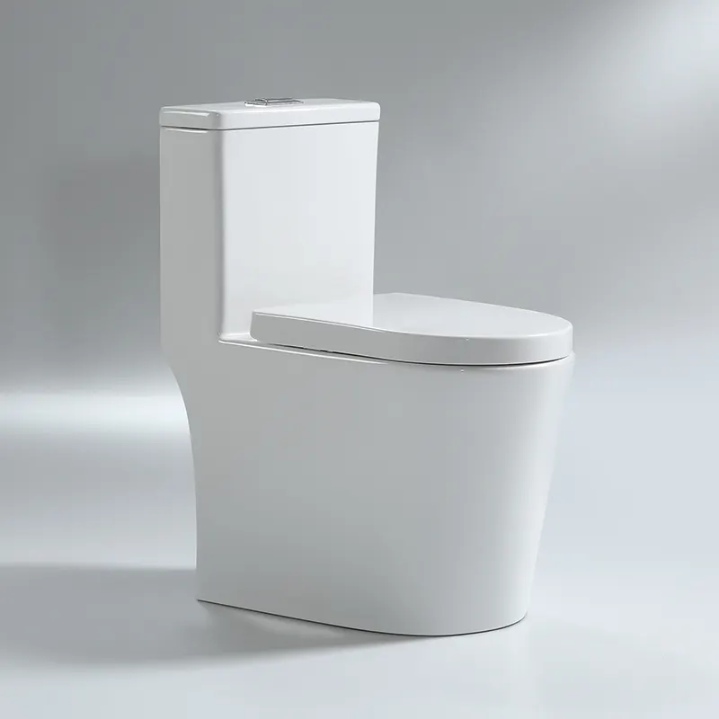 CaCa Modern white toilet bowl s-trap ceramic siphonic water closet floor mounted one piece toilet wc