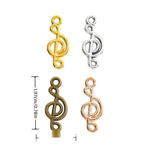 Breloque Clé de Sol en Alliage de Zinc, Symbole Musical pour Bracelets de Membres de Chorale - Product Image 1