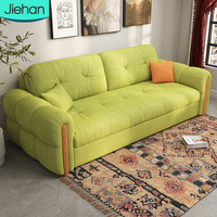 Muebles de Sala de Estar Estilo Crema, Diseño Moderno, Tela Cómoda, Sofá Cama Extraíble Simple con Reposabrazos para Casa o Apartamento
