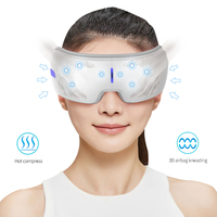 Masseur oculaire portable 3D avec airbag, 5 vitesses, compresse chaude, 1200 mAh, rechargeable par USB Type-C, pour soulager la fatigue oculaire