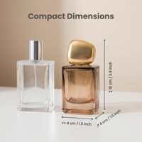 Flacon de parfum vide en verre vert 15ml 30ml, nouveau, prix usine, atomiseur pulvérisateur carré de luxe, sérigraphie