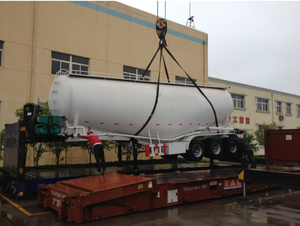 30cbm Acero 4 Eje Cemento a granel Semi Remolque 45T Carga útil para el mercado de Jordania - Product Image 6