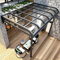 Cochera para Auto con Estructura de Aleación de Aluminio, Impermeable, Resistente, Color Gris, con Estilo Personalizable para Jardín y Estacionamiento