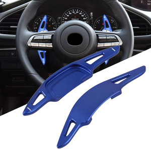Palancas de cambio azules para Mazda3 Axela CX30 CX-30 2019 en adelante, CX-50, CX-<span class=keywords><strong>60</strong></span>, CX-90 2023, extensión de palancas de <span class=keywords><strong>volante</strong></span>, adhesivo decorativo - Product Image 2